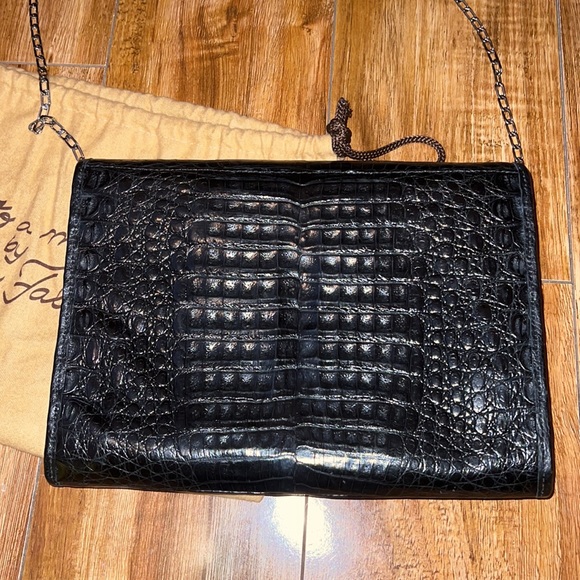 Carlos Falchi Crocodile Clutch or Shoulder Bag - Picture 2 of 2